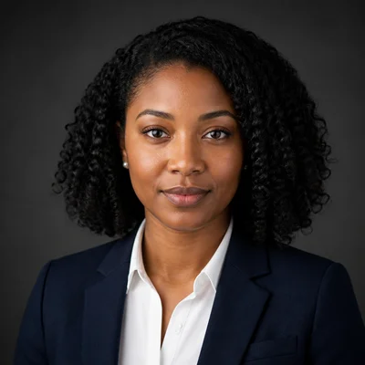 AI professional headshot — Business Formal, Studio Gray background
