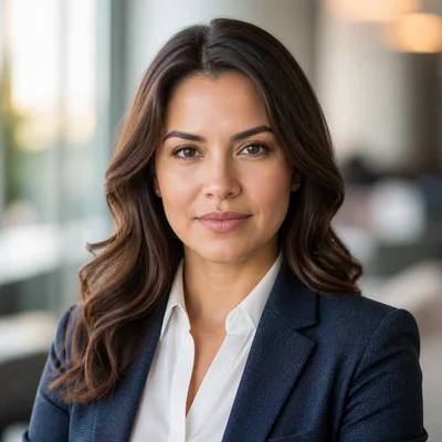 AI professional headshot — Business Casual, Office Setting background