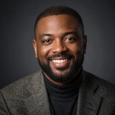 AI professional headshot — Creative Professional, Studio Gray background