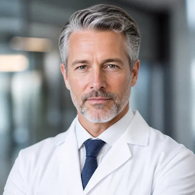 AI professional headshot — Medical/Healthcare, Office Setting background