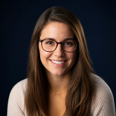AI professional headshot — Tech Industry, Solid Navy background