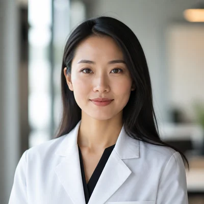AI professional headshot — Medical/Healthcare, Office Setting background