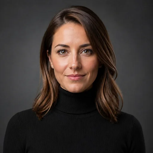 Black Turtleneck attire example headshot