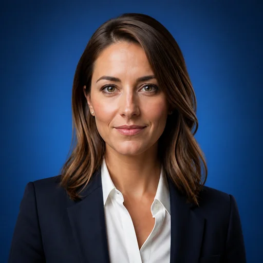 Gradient Blue backgrounds example headshot